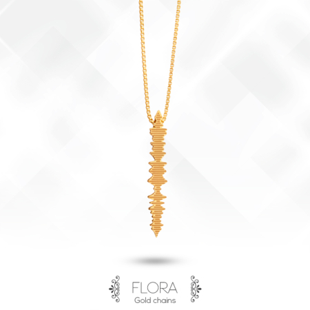 گردنبند فرکانس صدا مدل فلورا Flora طلا ۱۸ عیار